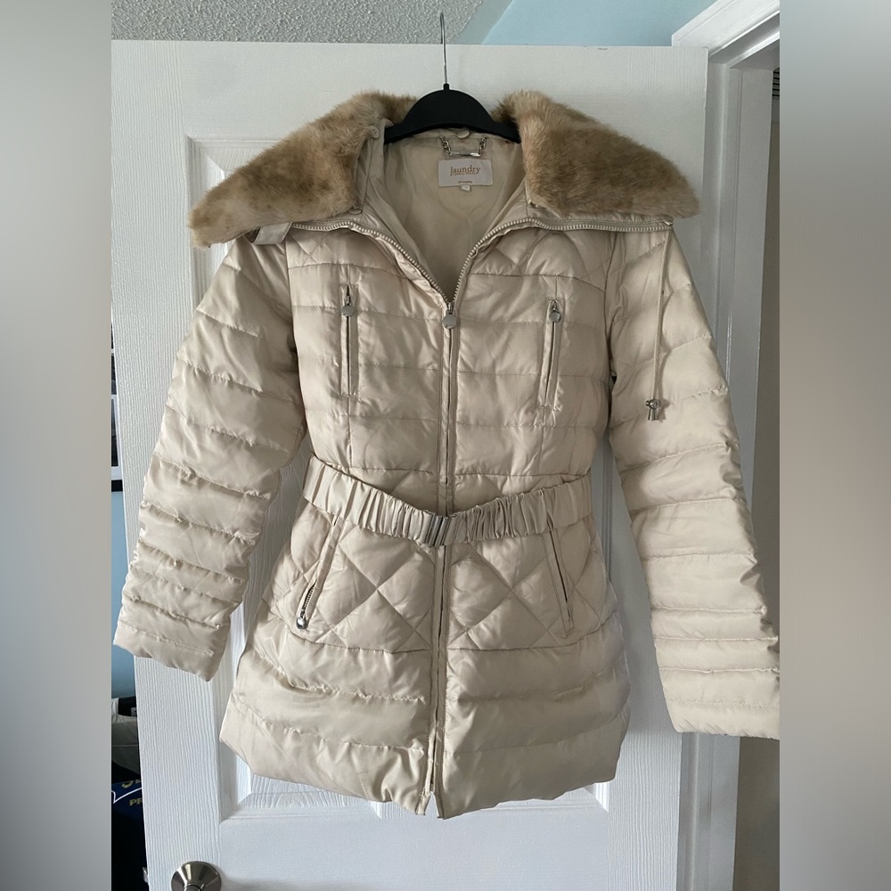 Cream Light Puffy Coat